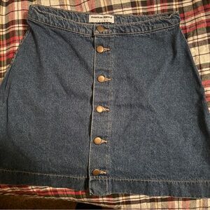 American Apparel Button-Up Denim Mini Skirt - Like New
